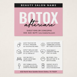 Blush Botox Injection Aftercare Instruction Card