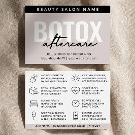 Blush Botox Injektionskarte nach der Behandlung