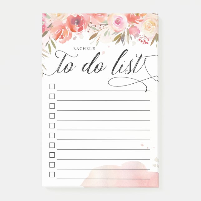 Blush Bouquet, Personalisiert mit einer Vorsatzlis Post-it Klebezettel (Vorderseite)