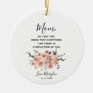 Blush Bouquet Personalisiert Mother of the Bride Keramik Ornament
