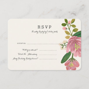 Blush Bouquet Response Card (im Detail) RSVP Karte