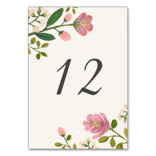 Blush Bouquet Tischnummer