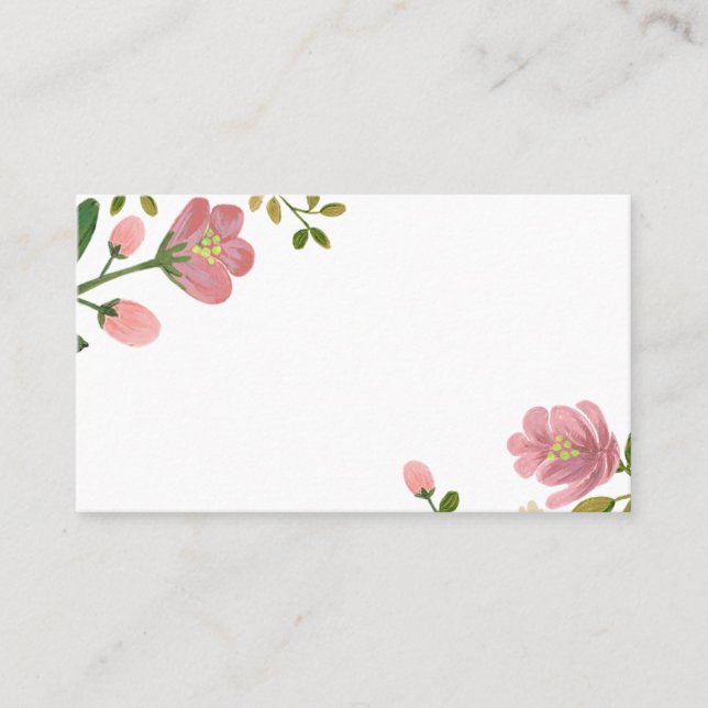 Blush Bouquet Wedding Platzkarten 100 pk (Vorderseite)