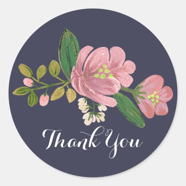 Blush Bouquet Wedding Runder Aufkleber (Vorderseite)