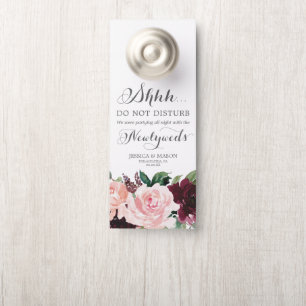 Blush Bourgogne Mariage Affichette de porte Ne Dis