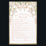 Blush-Brautparty-Hochzeit<br><div class="desc">Hübsches Rosa-Rosa-Aquarellspiel mit botanischem Brautparty. "Wie werden wir die Braut kennen?" Ideal für Ihre Brautparty-Veranstaltung.</div>