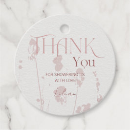 Blush Brautparty Party Circle Vielen Dank Tag Geschenkanhänger