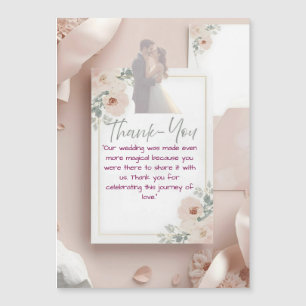 Blush & Breeze Moderne Hochzeit Danke Karte