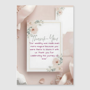 Blush & Breeze Moderne Hochzeit Danke Karte