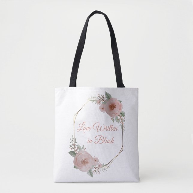 Blush & Breeze Wedding Tote Bag - Elegante Moderne Tasche (Vorderseite)