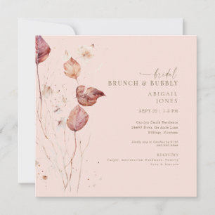 Blush Bridal Brunch & Bubbly Dusche Einladung