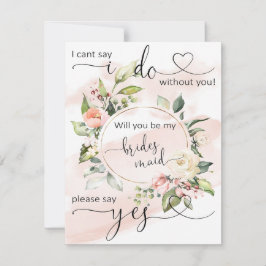 Blush Bridesmaid Vorschlagskarten Mitteilungskarte