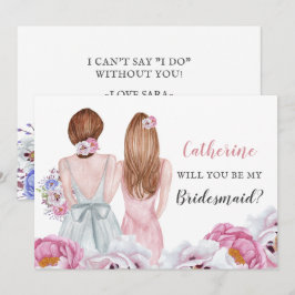 Blush Bridge Bester Freund wirst du meine Bridesma Einladung