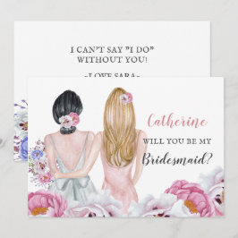 Blush Bridge Bester Freund wirst du meine Bridesma Einladung