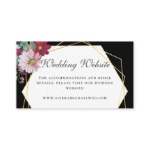 Blush Burgundy Bloral Gold Black Wedding Website