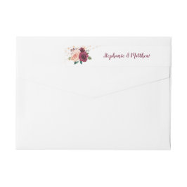 Blush Burgundy Bloral String Lights Hochzeit