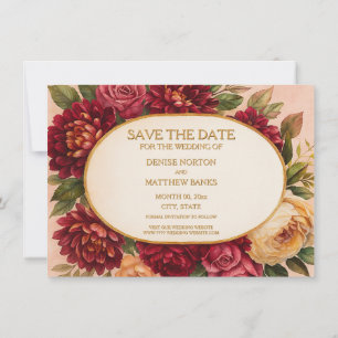 Blush Burgundy Floral Water Wedding