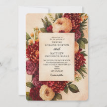 Blush Burgundy Floral Water Wedding
