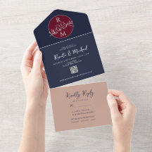 Blush Burgundy und Navy Blue Wedding