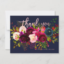 Blush+Burgundy Wasserfarbe Bouquet Vielen Dank Kar Save The Date