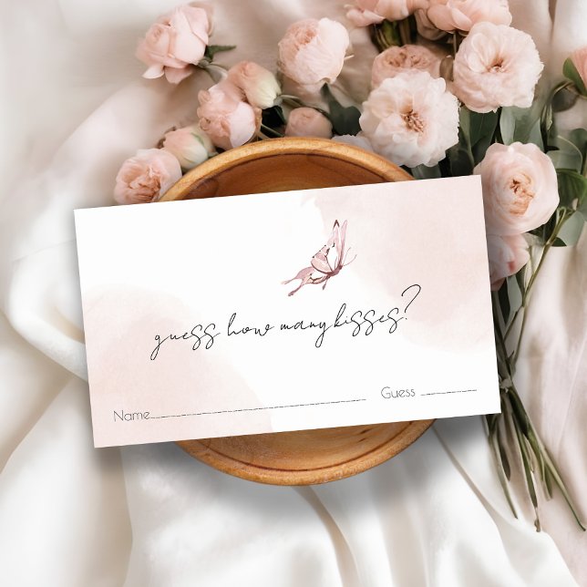 Blush Butterfly Wie viele Kisses Baby Shooting Gam Begleitkarte (Von Creator hochgeladen)