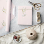 Blush Champagne Wedding Geschenkpapier<br><div class="desc">Hochzeitsgeschenk Wrap. 2 Champagnerbrille. Der Hintergrund ist blau. elegant.</div>