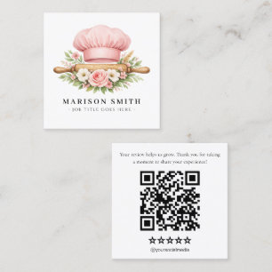 Blush Chef Backgrund Essentials Quadratische Visitenkarte
