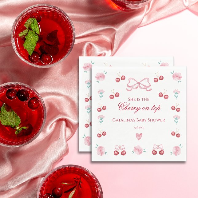 Blush Cherry Blossom Cherry oben Serviette (Von Creator hochgeladen)