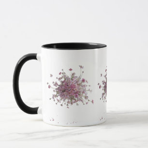 Blush Cherry Blossom - Eleganter rosafarbener Comb Tasse