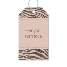 Blush Chocolate Brown Cream Zebra Glitzer