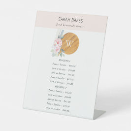 Blush Chopping Board Blumengebäck Preis Sockelschild