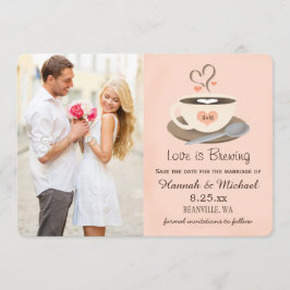Blush Coffee Cup Mit Monogramm Heu Save the Date