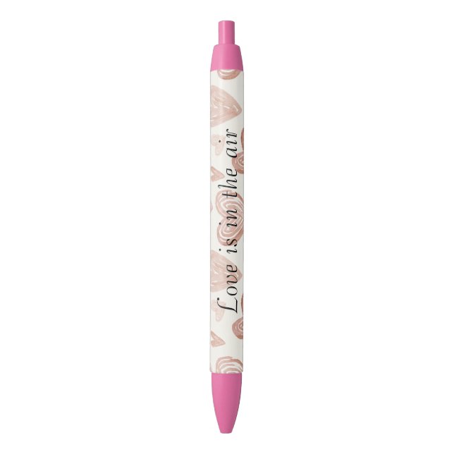 Blush Cream Hearts Love Kugelschreiber (Vorderseite Vertikal)
