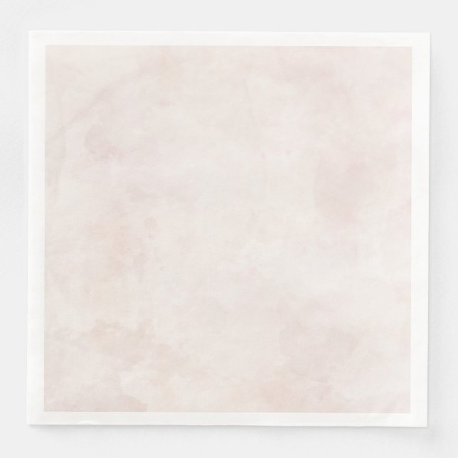 Blush Cream Watercolor Texture Wedding Serviette (Vorderseite)