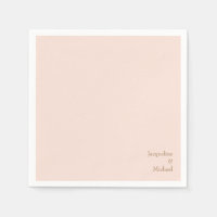 Blush Custom Couple Names Wedding Napkins