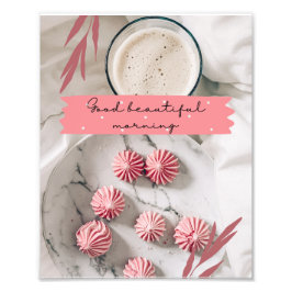 "Blush Dawn: Eine rosa Ästhetik, ein schöner Morni Fotodruck
