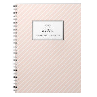 Blush Diagonal Streifen Muster Personalisiert