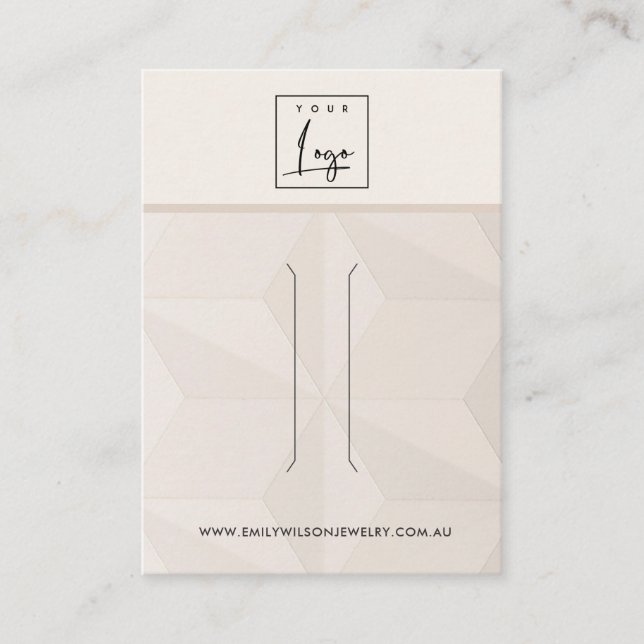 BLUSH DIAMOND TEXTURE HAIR CLIP DISPLAY CARD VISITENKARTE (Vorderseite)