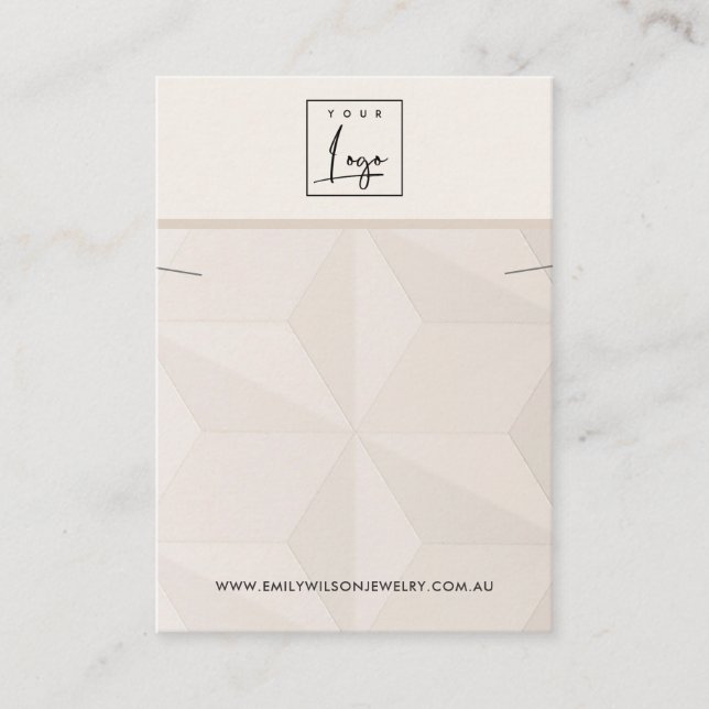 BLUSH DIAMOND TEXTURE NECKLACE BRACELET DISPLAY VISITENKARTE (Vorderseite)