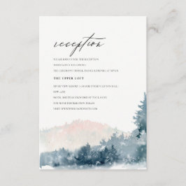 BLUSH DUSKY BLUE BERGE PINENWEDERREZEPTION BEGLEITKARTE