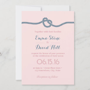 Blush & Dusty Blue The Knot Wedding Einladung