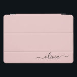 Blush Dusty Pink Modern Script Girl Monogram Name iPad Pro Cover<br><div class="desc">Blush Dusty Pink einfache Script Monogram Name Laptop Case. Das macht den perfekten 16 Geburtstag,  Hochzeit,  Brautparty,  Jubiläum,  Babydusche oder Junggeselinnen-Abschied Geschenk für jemanden,  der Lieben glamourösen Luxus und schicke Stile.</div>