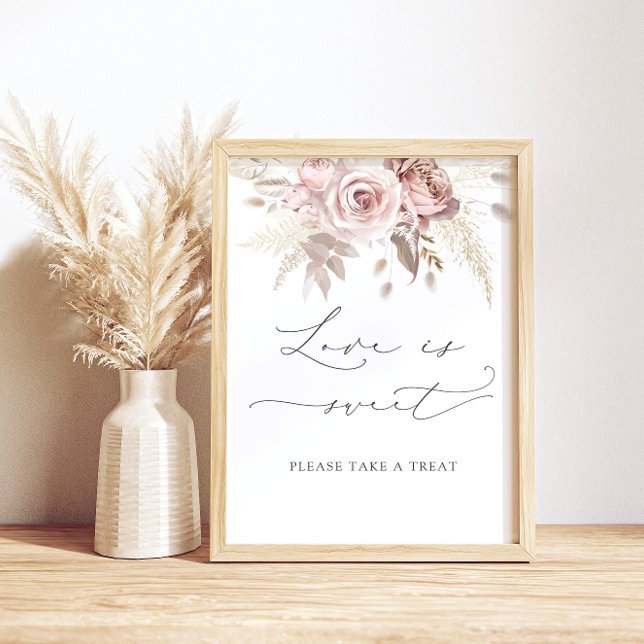 Blush Dusty Rose Blumenkohl Liebe ist Sweet Nehmen Poster (Von Creator hochgeladen)