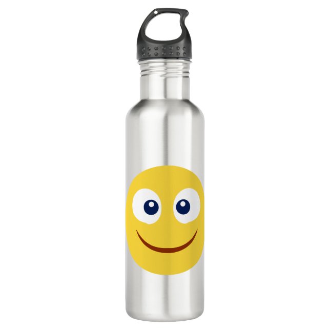 Blush Emoji Edelstahlflasche (Vorderseite)