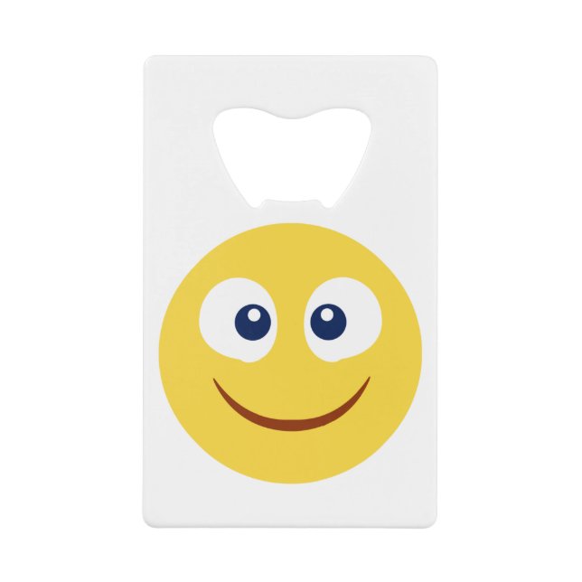 Blush Emoji Geldbeutel Flaschenöffner (Vorderseite)