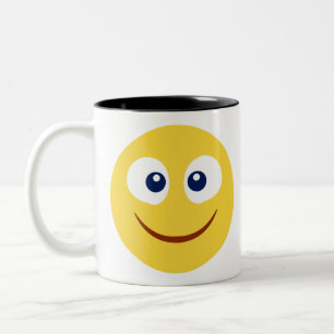 Blush Emoji Zweifarbige Tasse