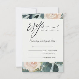 BLUSH EUCALYPTUS ROSE KRAFT GRAY MARIAGE RSVP