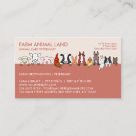Blush Farm Animal Termin Besuch Veterinär Visitenkarte