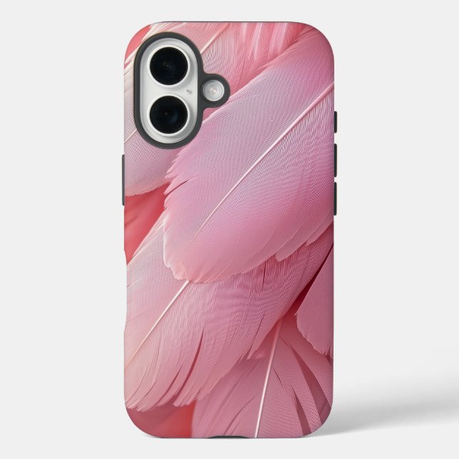 Blush Flamingo Feather Phone Case (Rückseite)