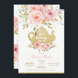 Blush Floral 30. Geburtstag Hoher Tee Party JEDES  Einladung<br><div class="desc">Personalisieren Sie diese wunderschöne Pink Blush Floral Tea Geburtstagsparty Einladung mit Ihren Party-Details einfach und schnell, einfach drücken Sie die Schaltfläche Anpassen Sie es, um den Stil und die Platzierung des Textes weiter zu ordnen und zu formatieren. Ideal für JEDES ALTER! Eine hübsch koordinierende florale Hinterseite der Einladung inklusive. c)...</div>